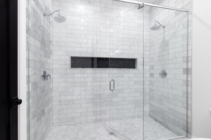 Minimalist Shower with Open Entry